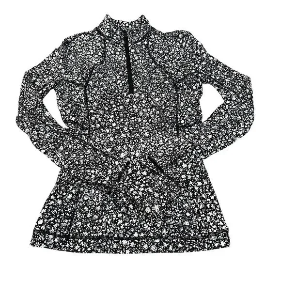 LULULEMON Women's Its Rulu Run Half-Zip Size 2 In Venture Floral Alpine White - Picture 1 of 12